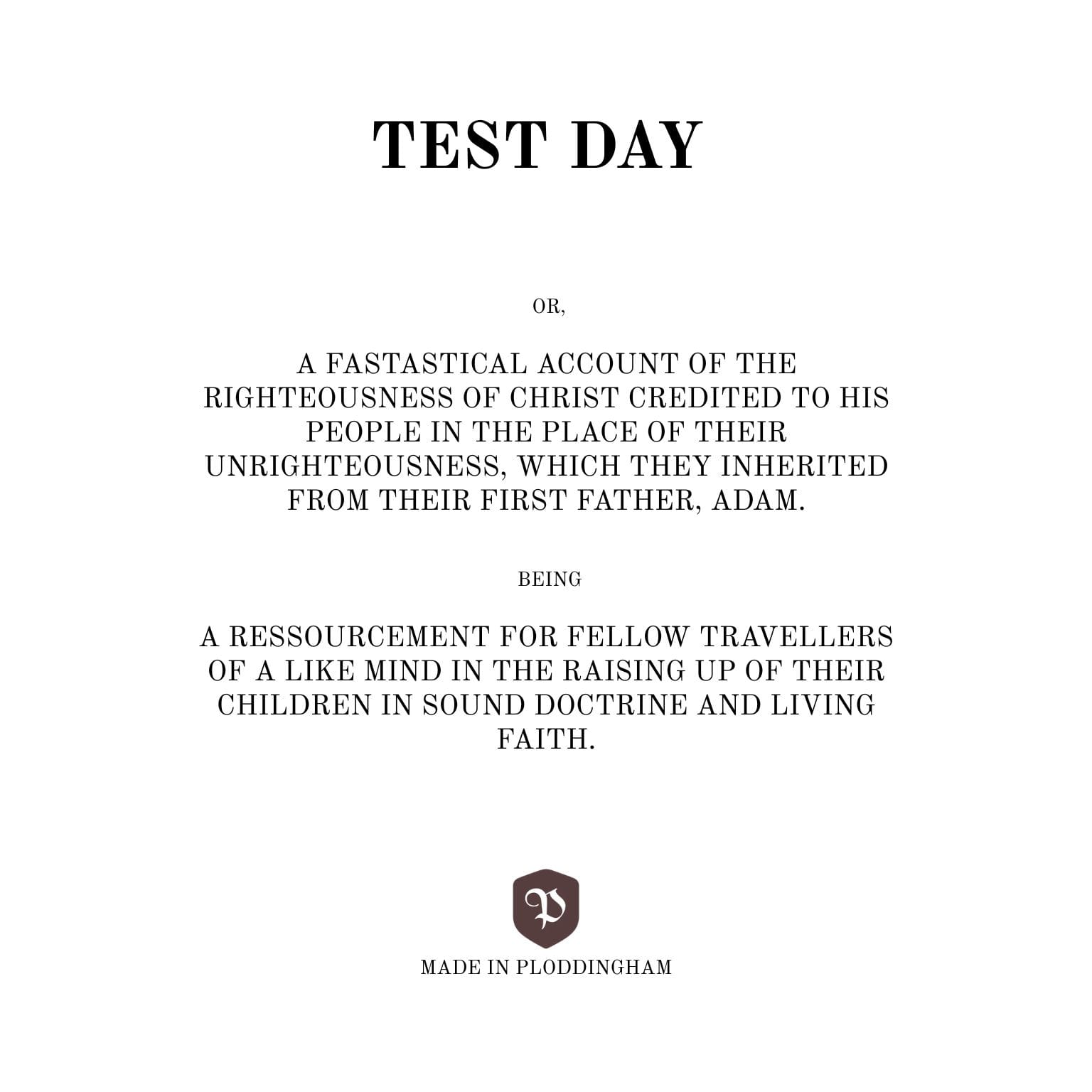 Test Day